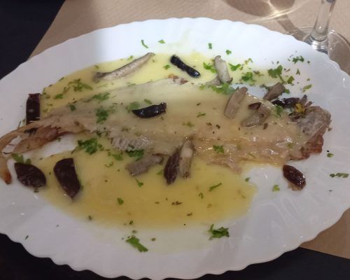 Lenguado en salsa Menier